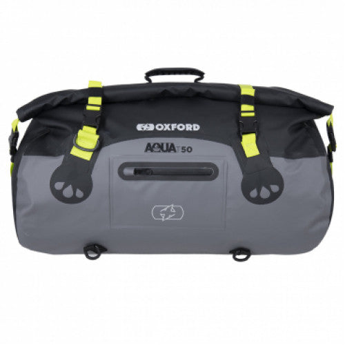 OXFORD - Aqua-T Waterproof Roll Bag - Black/Grey/Fluo (50lt)