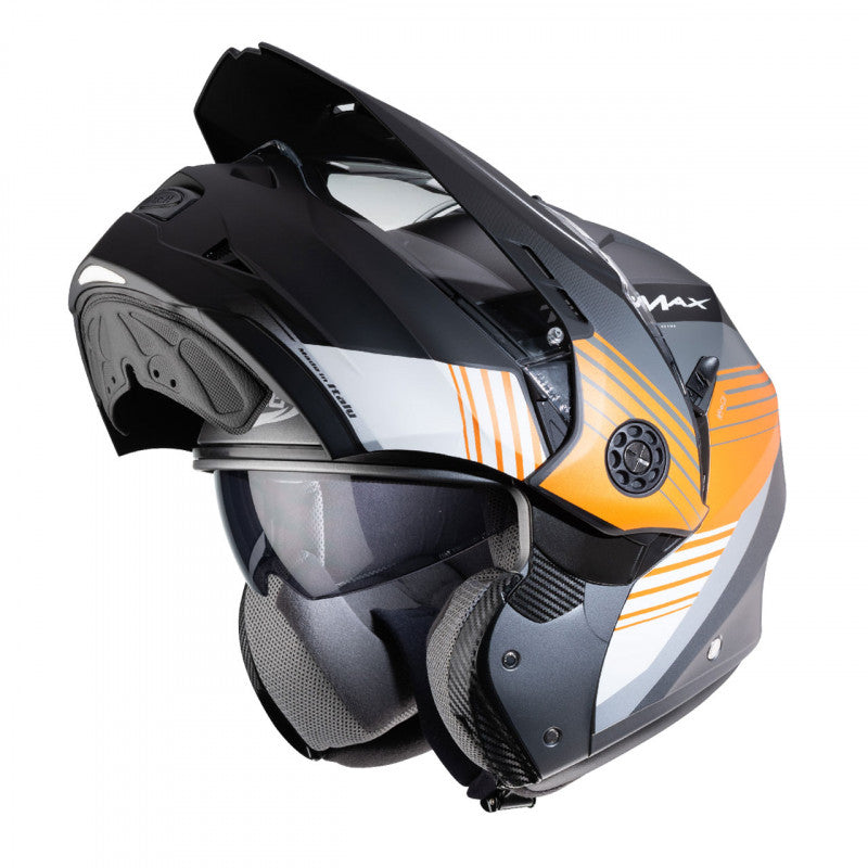 CABERG - Tourmax Titan Helmet (Gunmetal/Orange/White)