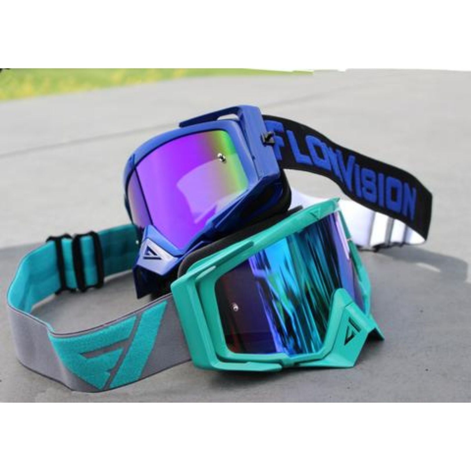 FLOW VISION - Grey/Teal Rythem Goggles