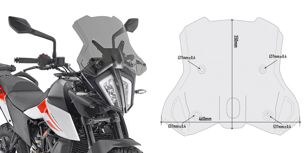 GIVI - 7710D Screen for KTM 390 / 790/R / 890 Adventure (19>21)