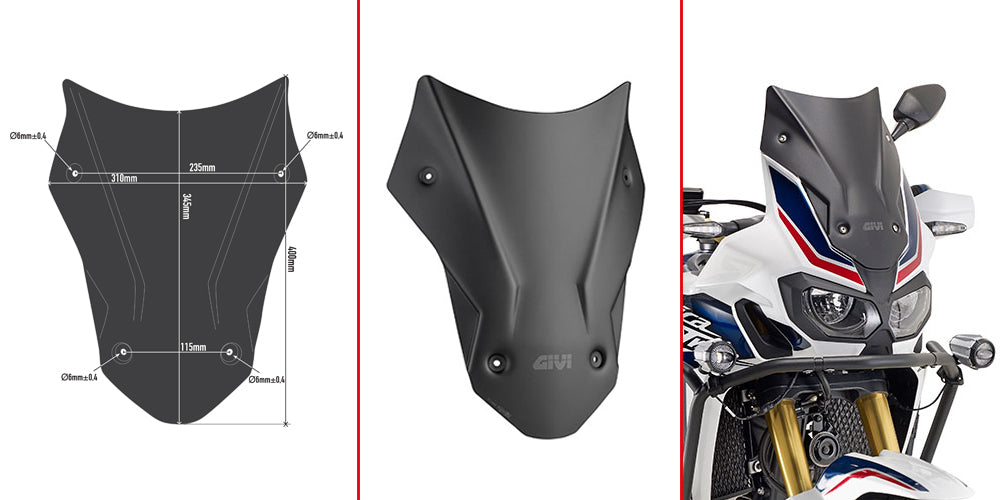 GIVI - D1144BO Screen for Honda CRF1000L Africa Twin / Adventure Sports (16>19)