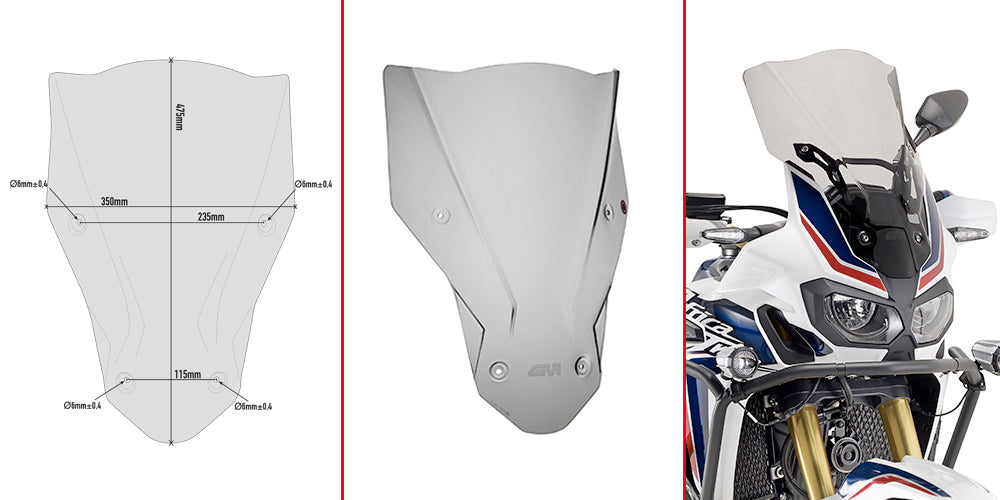 GIVI - D1144S Screen for Honda CRF1000L Africa Twin / Adventure Sports (16>19)