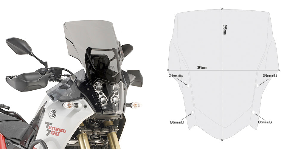 GIVI - D2145S Screen for Yamaha Ténéré 700 (19>21)