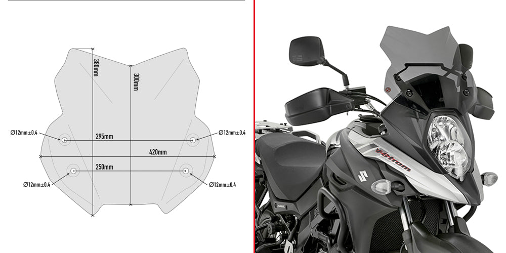 GIVI - D3112B Screen for Suzuki DL650 V-Strom (17>21)