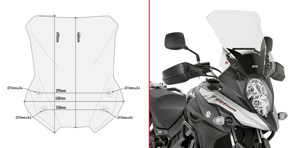 GIVI - D3112ST Screen for Suzuki DL650 V-Strom (17>21)