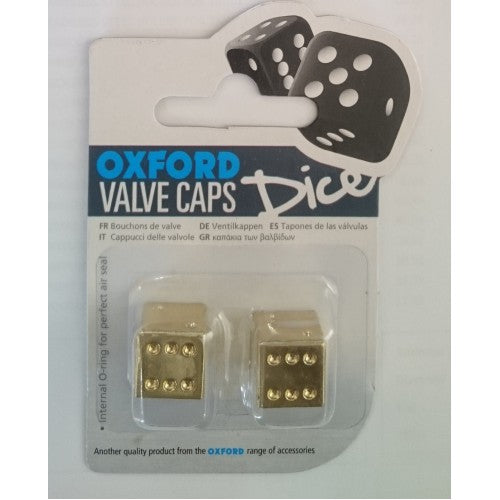 OXFORD - Lucky Dice Valve Caps (Gold/Silver)