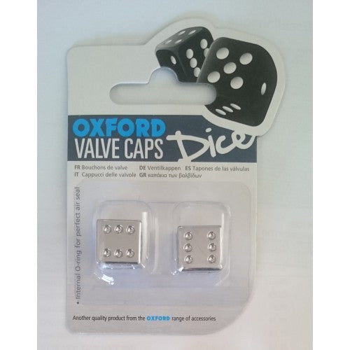 OXFORD - Lucky Dice Valve Caps (Gold/Silver)