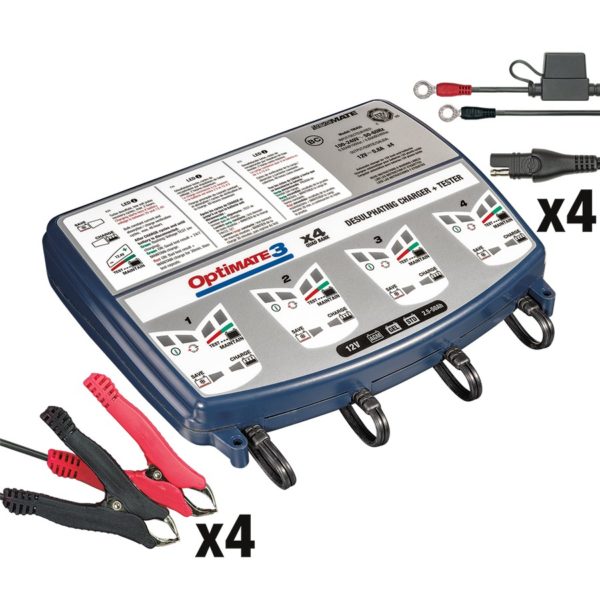 OPTIMATE 3 - TM454 4 Bank Battery Charger (12V/0.8A)