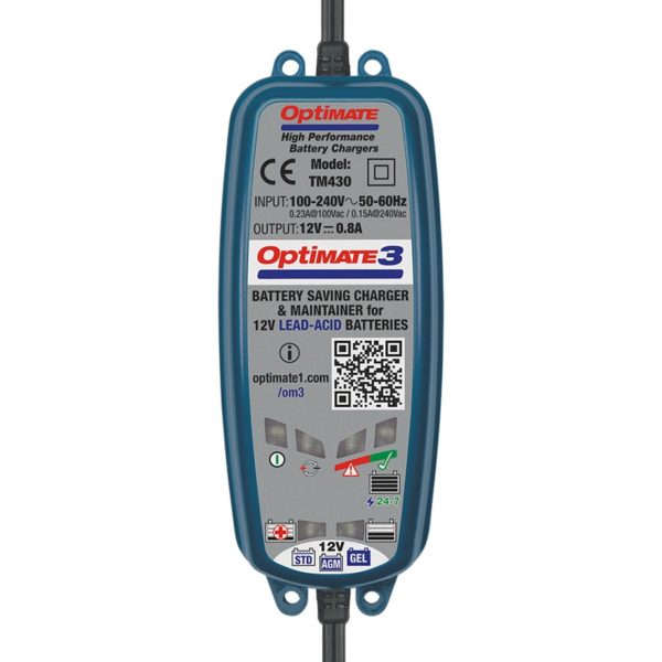 OPTIMATE 3 - TM430 Desulphating Battery Charger (12V/0.8A)