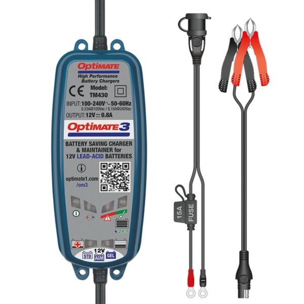 OPTIMATE 3 - TM430 Desulphating Battery Charger (12V/0.8A)