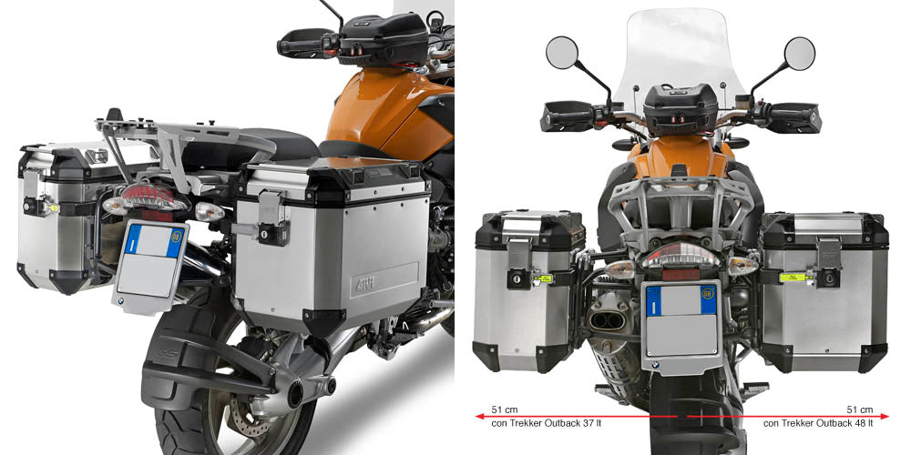 GIVI - PL684CAM Side Racks for BMW R1200GS / Adventure (04>13)