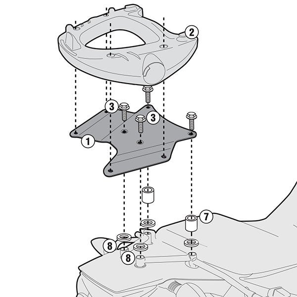 GIVI - SR7700 Top Box Rack for KTM 950 / 990 Adventure (03>14)