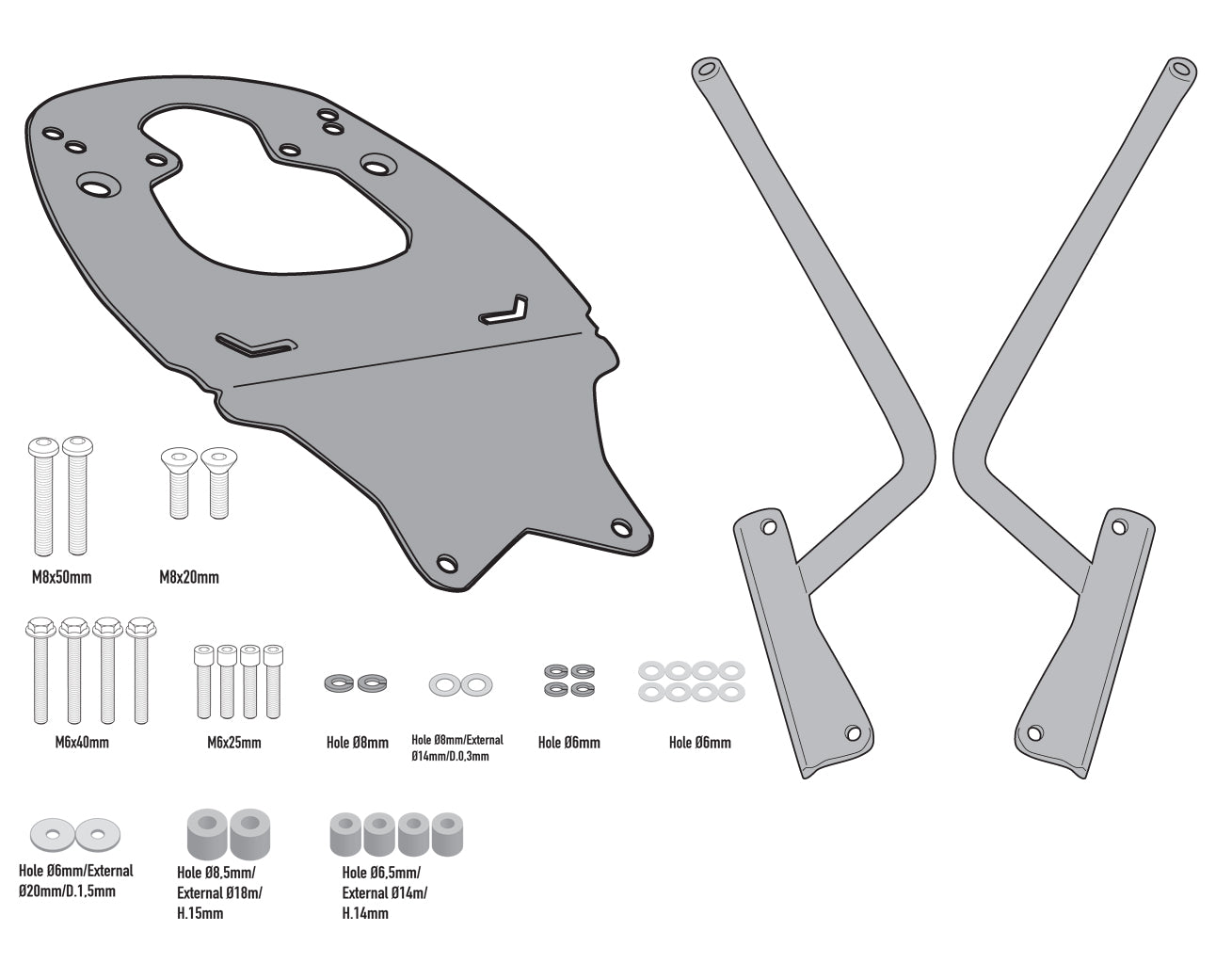GIVI - SR7711 Top Box Rack for KTM 390 Adventure (20>21)