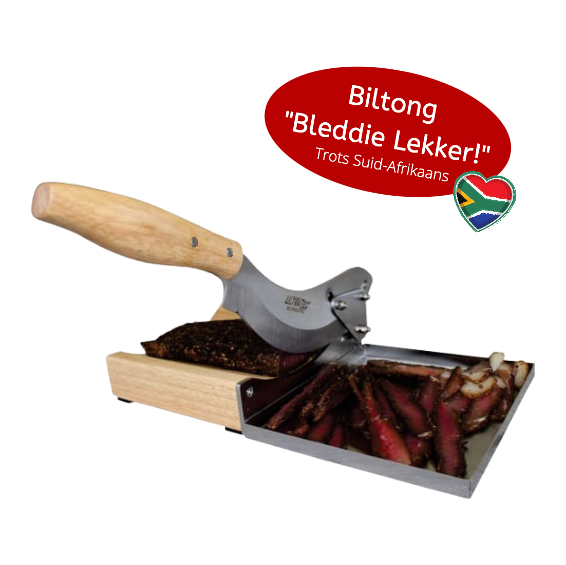 Couteau à Biltong Ultra Tec Avec Plateau Inox Magnétique - Trancheur Précis Jerky Salami