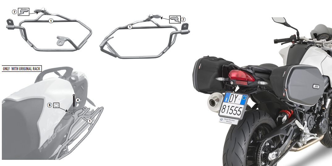 GIVI - TE5118 Side Racks for BMW F800GT / F800R (09>19)