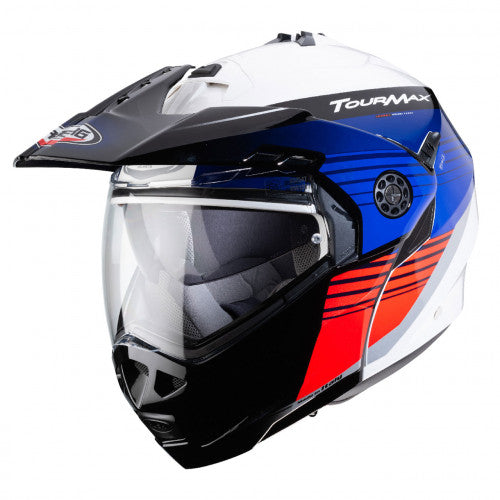 CABERG - Tourmax Titan Helmet (White/Blue/Red)