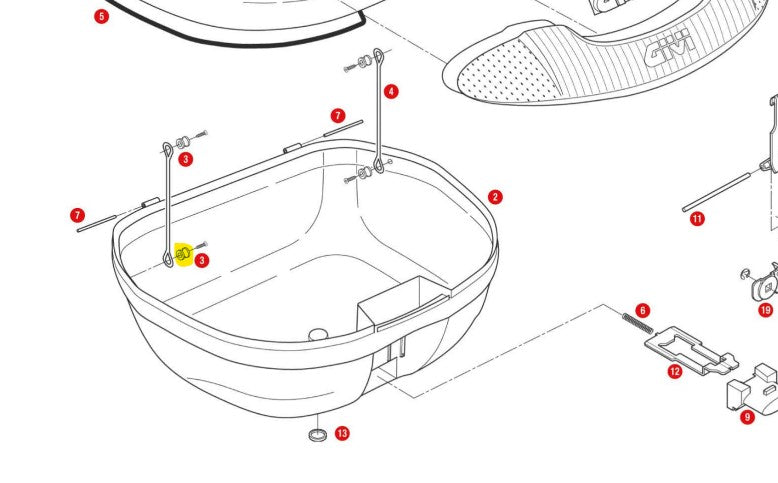 GIVI - Z112R Red Pulleys for Select Cases