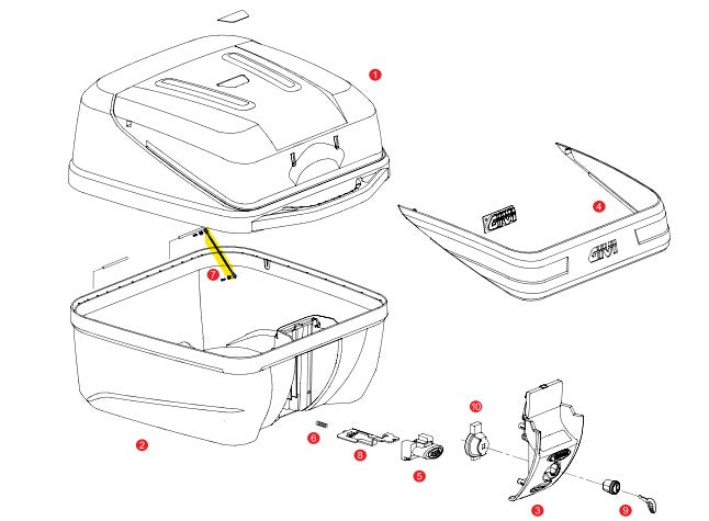 GIVI - Z115R Lid Straps for Select Cases