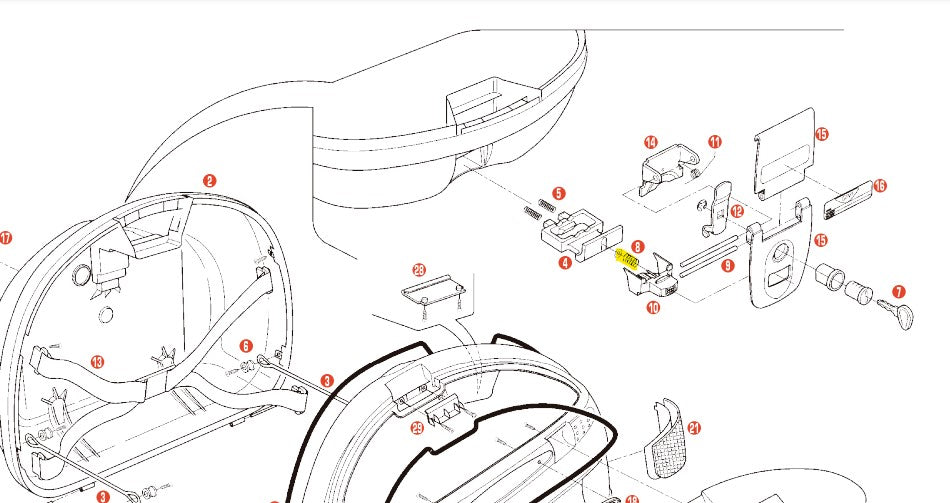 GIVI - Z1237 Button Spring for Select Cases