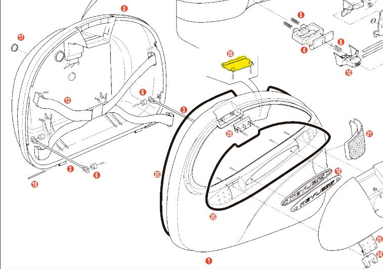 GIVI - Z1239 Nylon Latch for E41 Side Cases