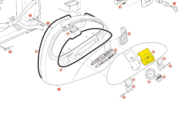 GIVI - Z148M Combination Lock for E41 Side Cases