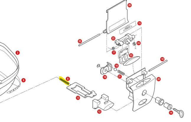 GIVI - Z191R Push Button Spring for Select Cases