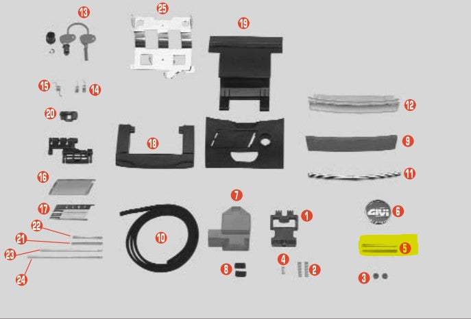 GIVI - Z193 Hinge Pin for Select Cases