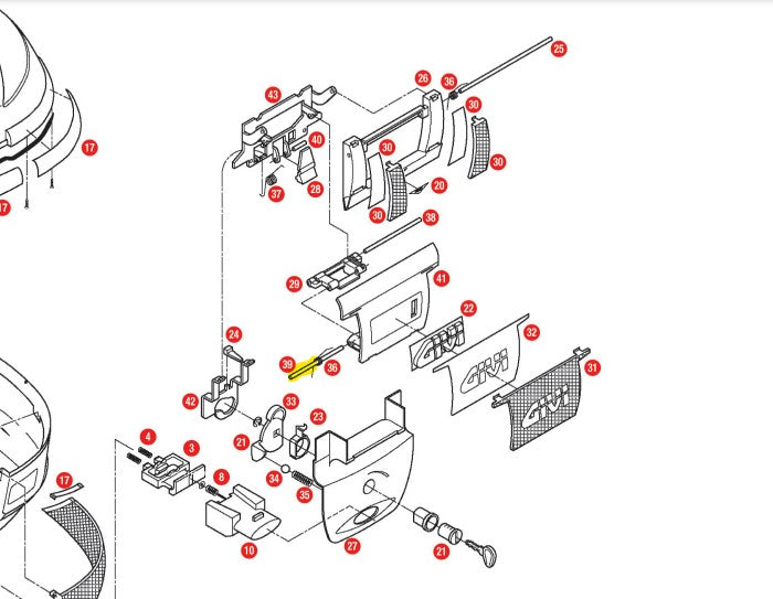 GIVI - Z195 Hinge Pin for Select Cases