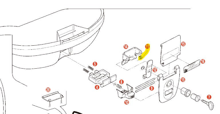 GIVI - Z236 Hinge Spring for Select Cases