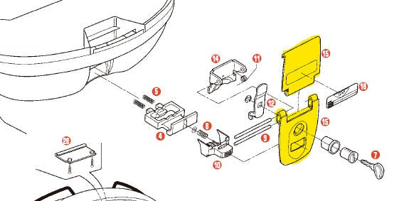 GIVI - Z314N Top Hinge for Select Cases