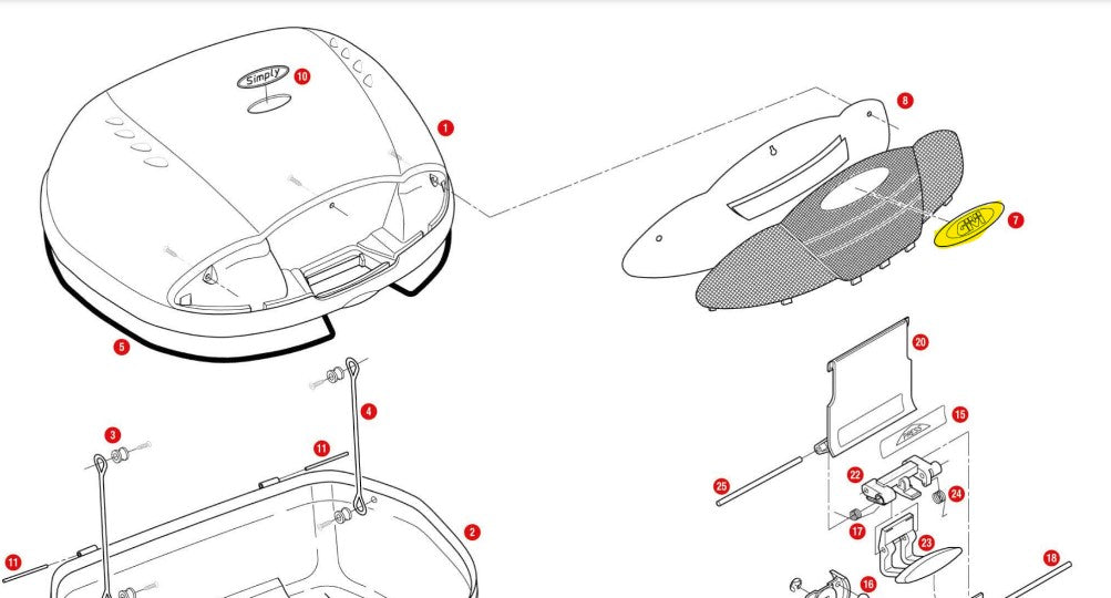 GIVI - Z451 Logo for E450 Top Case