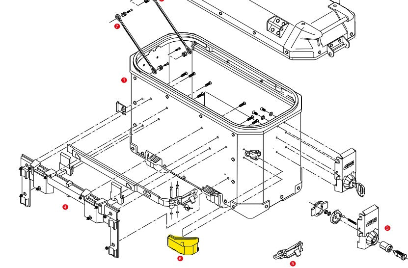 GIVI - Z4812R Angular Coverage for Trekker Outback Cam-Side Cases