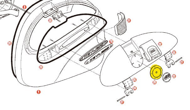 GIVI - Z545 Badge Mount Plate for E41 Side Cases