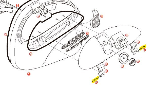 GIVI - Z592 Lid Pin for E41 Side Cases