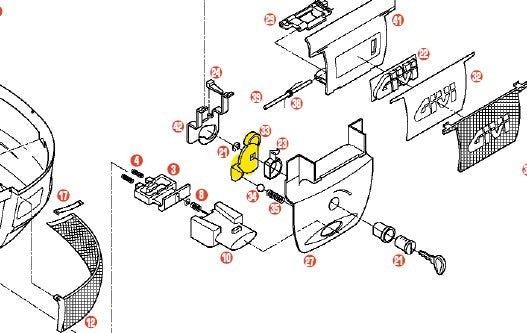 GIVI - Z628 Lock Plate for E52 Top Case