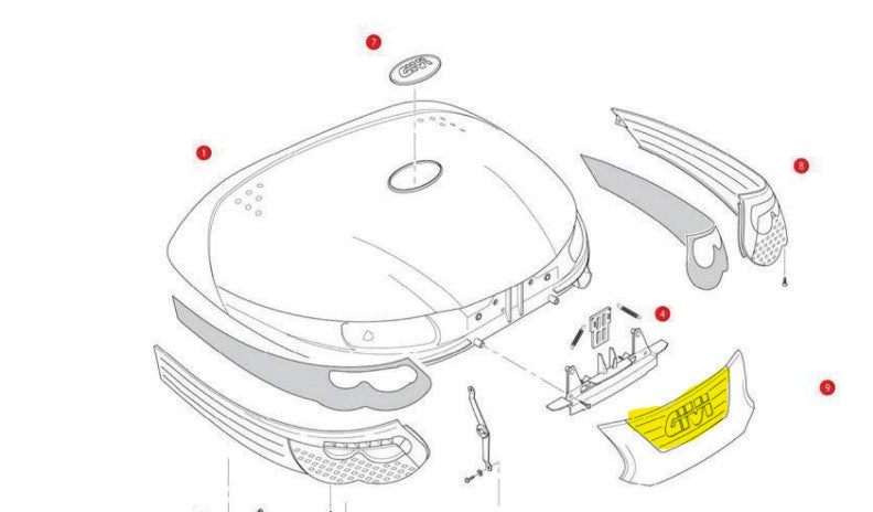 GIVI - Z694R Central Reflector for E55 Top Case
