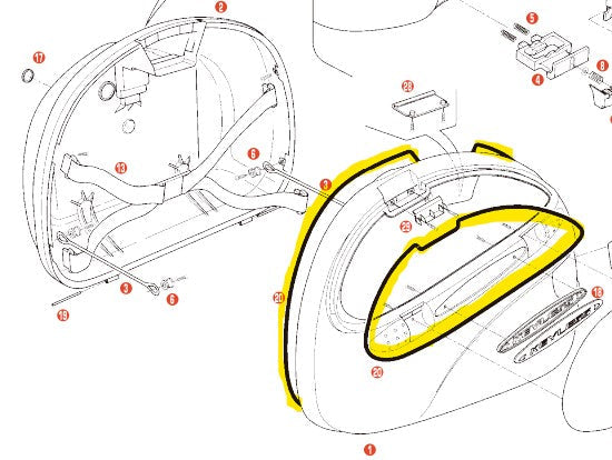GIVI - Z726 Seal for E41 Side Cases