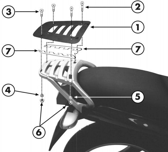 GIVI - E187 Monokey Rear Rack for BMW R850R / R1100R (99>02)