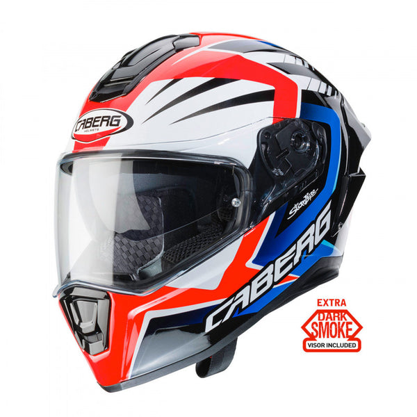 CABERG - Drift EVO MR55 Helmet (White/Red/Blue)