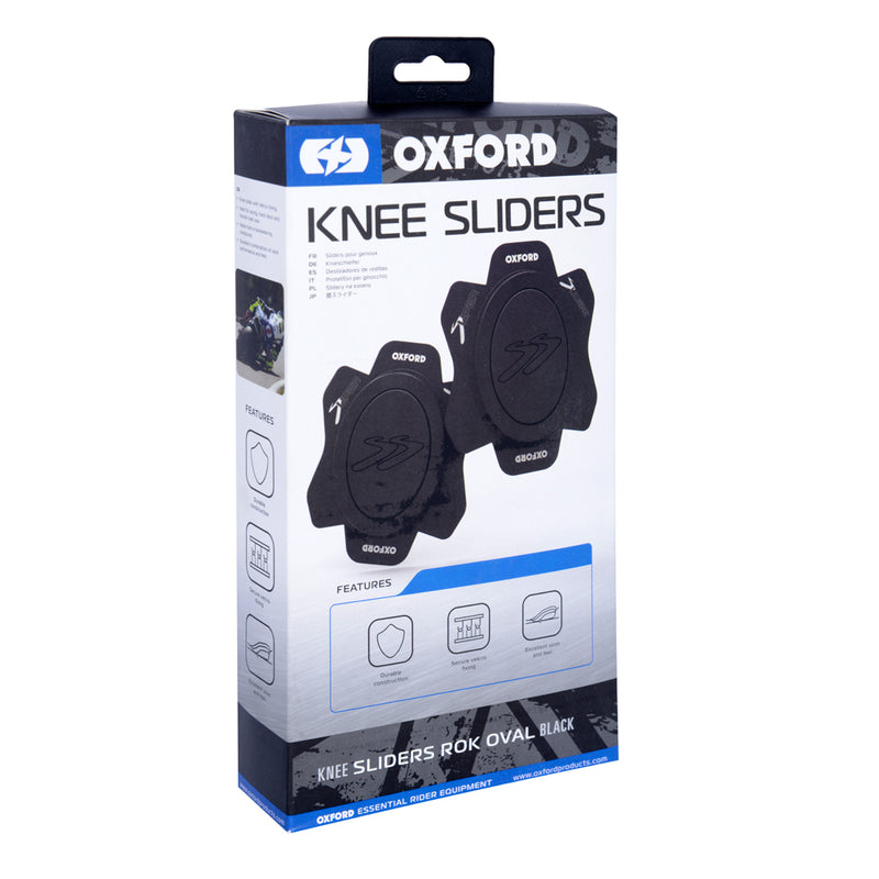 OXFORD - Rok Oval Knee Sliders (Black)