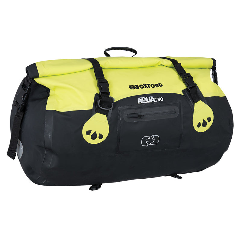 OXFORD - Aqua-T Waterproof Roll Bag - Black/Fluo (30lt)