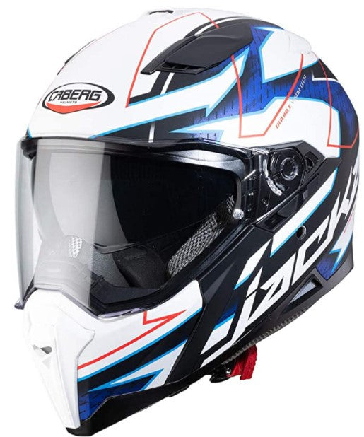 CABERG - Jackal Techno Helmet (White/Blue/Red)