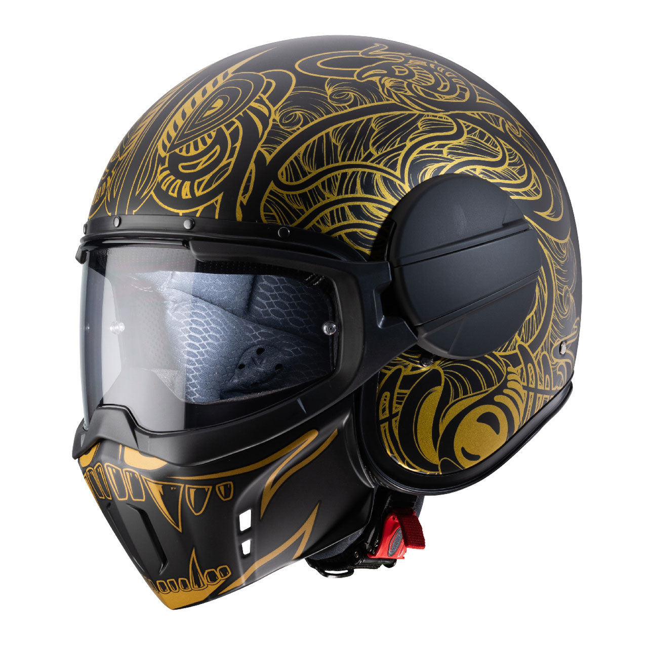 CABERG - Ghost Maori Jet Helmet (Matt Black/Gold)