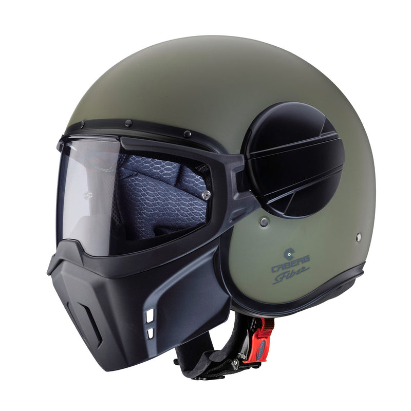 CABERG - Ghost Fiberglass Jet Helmet (Military Green)