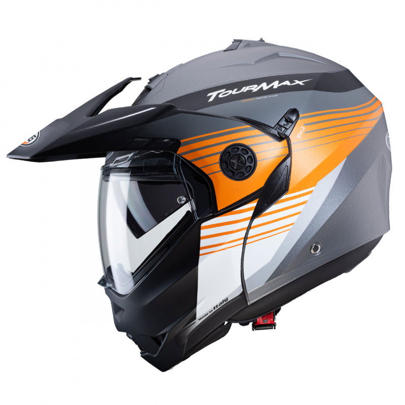 CABERG - Tourmax Titan Helmet (Gunmetal/Orange/White)