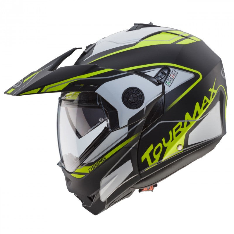 CABERG - Tourmax Marathon Helmet (Matt Black/White/Fluo)