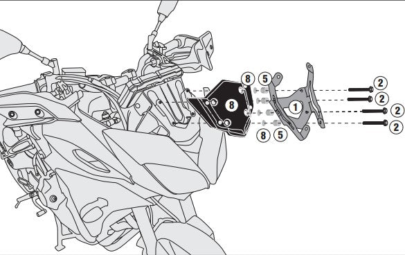 GIVI - D2122KIT Yamaha Specific Windscreen Installation Kit