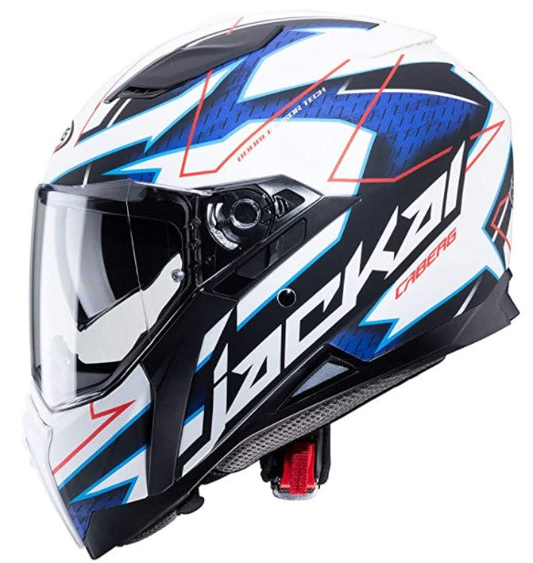 CABERG - Jackal Techno Helmet (White/Blue/Red)