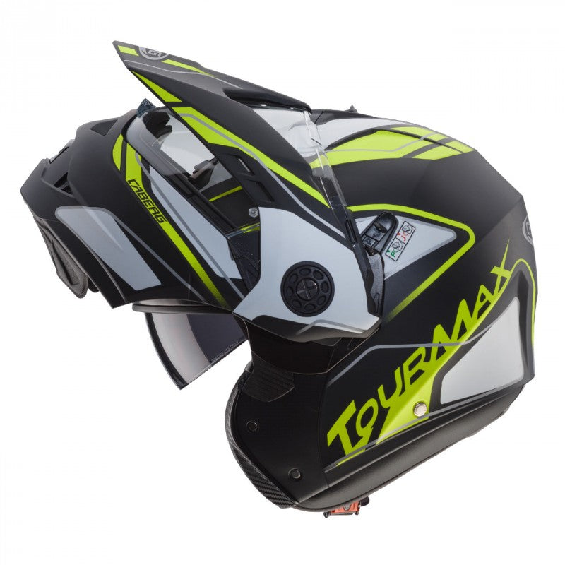 CABERG - Tourmax Marathon Helmet (Matt Black/White/Fluo)