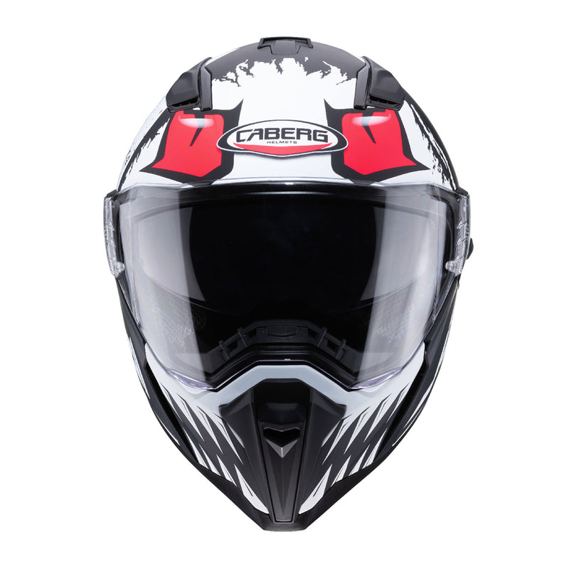 CABERG - Jackal Darkside Helmet (Matt Black/White/Red)